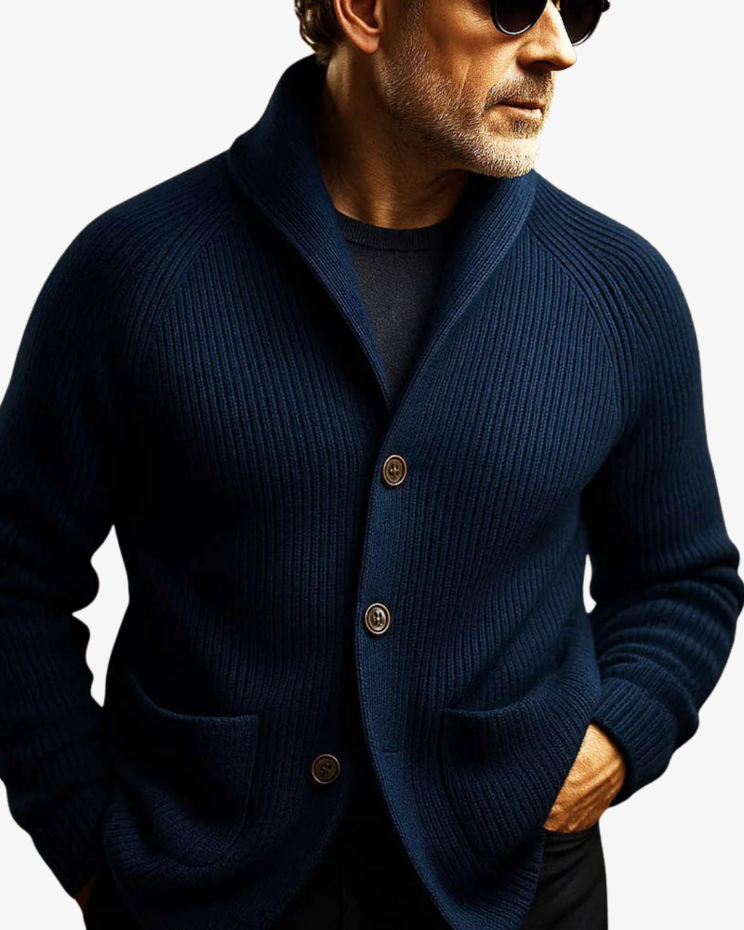 Cardigan Uomo con Bottoni – Vestibilità Sartoriale in Maglia