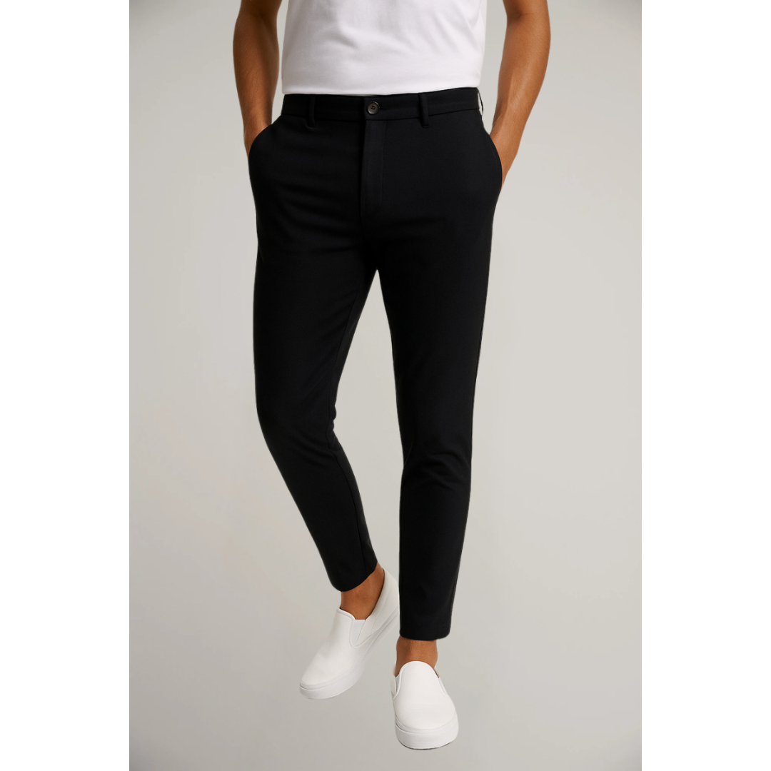 Pantaloni Uomo Smart Casual Sartoriali Slim Fit