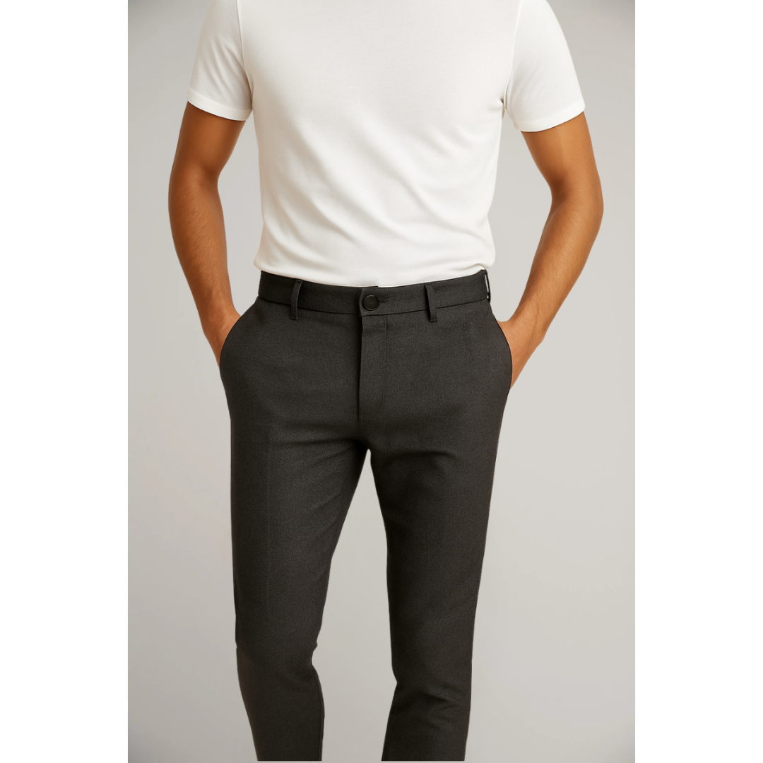 Pantaloni Uomo Smart Casual Sartoriali Slim Fit