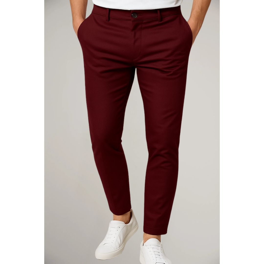 Pantaloni Uomo Smart Casual Sartoriali Slim Fit
