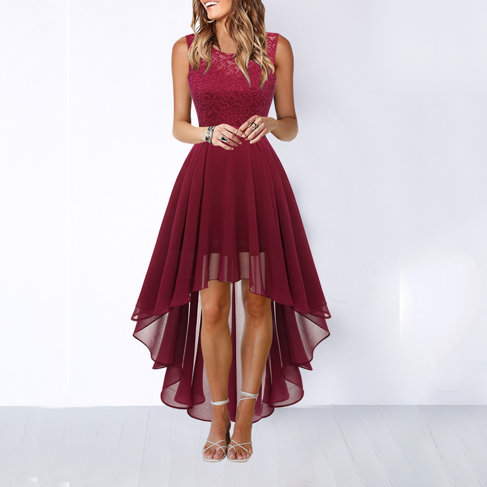 Kaitlyn | Abito Elegante Asimmetrico da Cerimonia