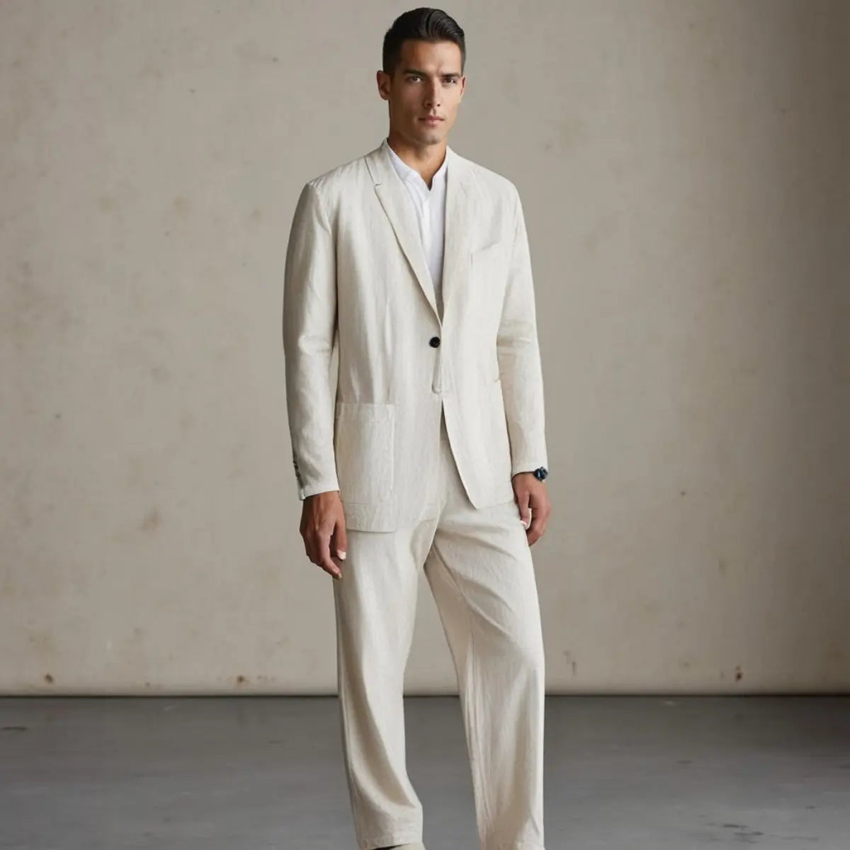 Completo Misto Lino con Rever Uomo | Smart Casual Raffinato