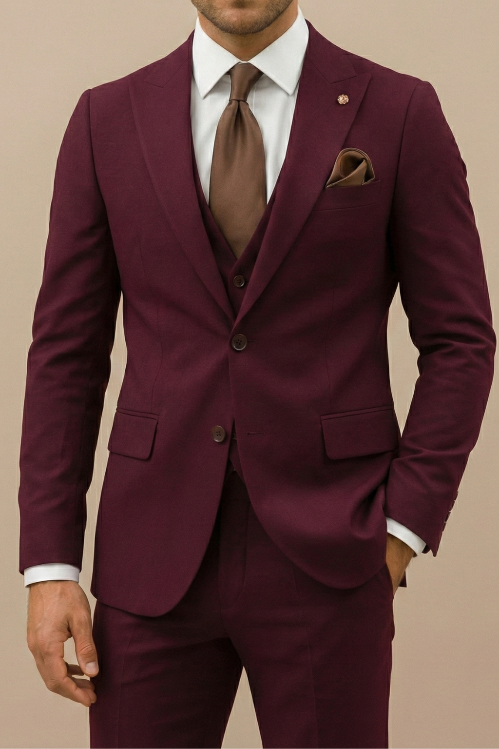 Completo Tre Pezzi con Gilet Azzurro Uomo | Cerimonia Premium