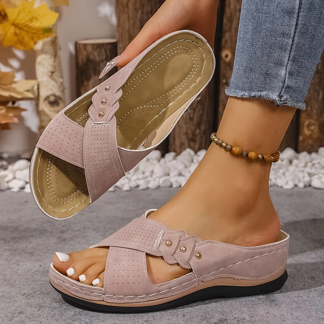 Ezera | Sandali con Zeppa Ortopedici Eleganti