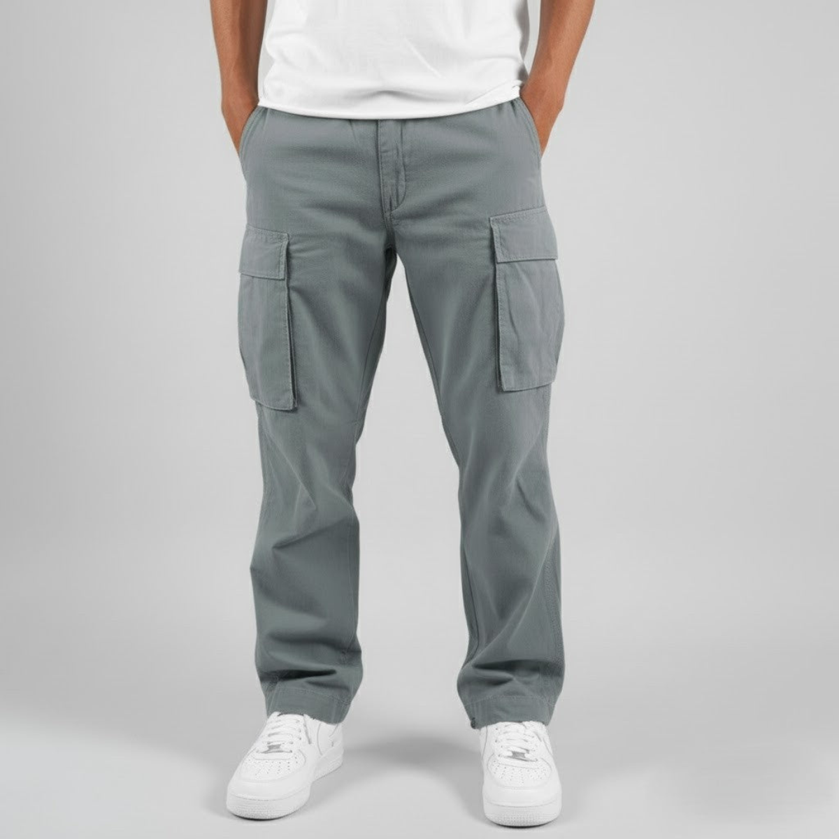 Pantaloni Cargo Casual Uomo Fit Ampio