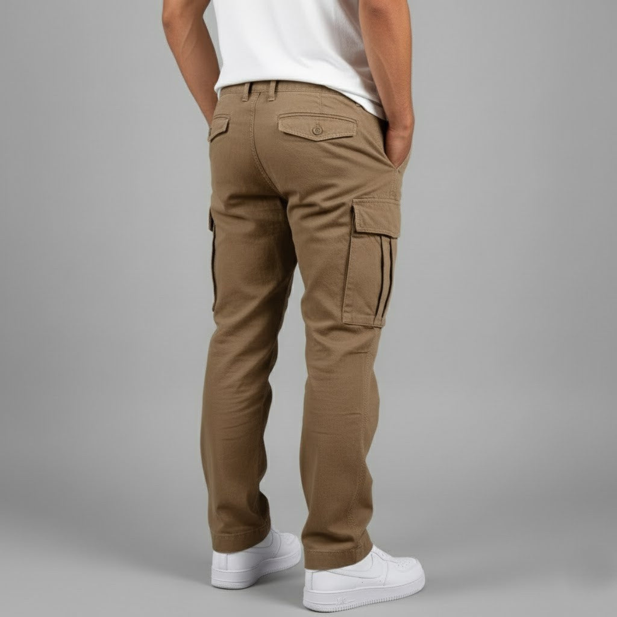 Pantaloni Cargo Casual Uomo Fit Ampio