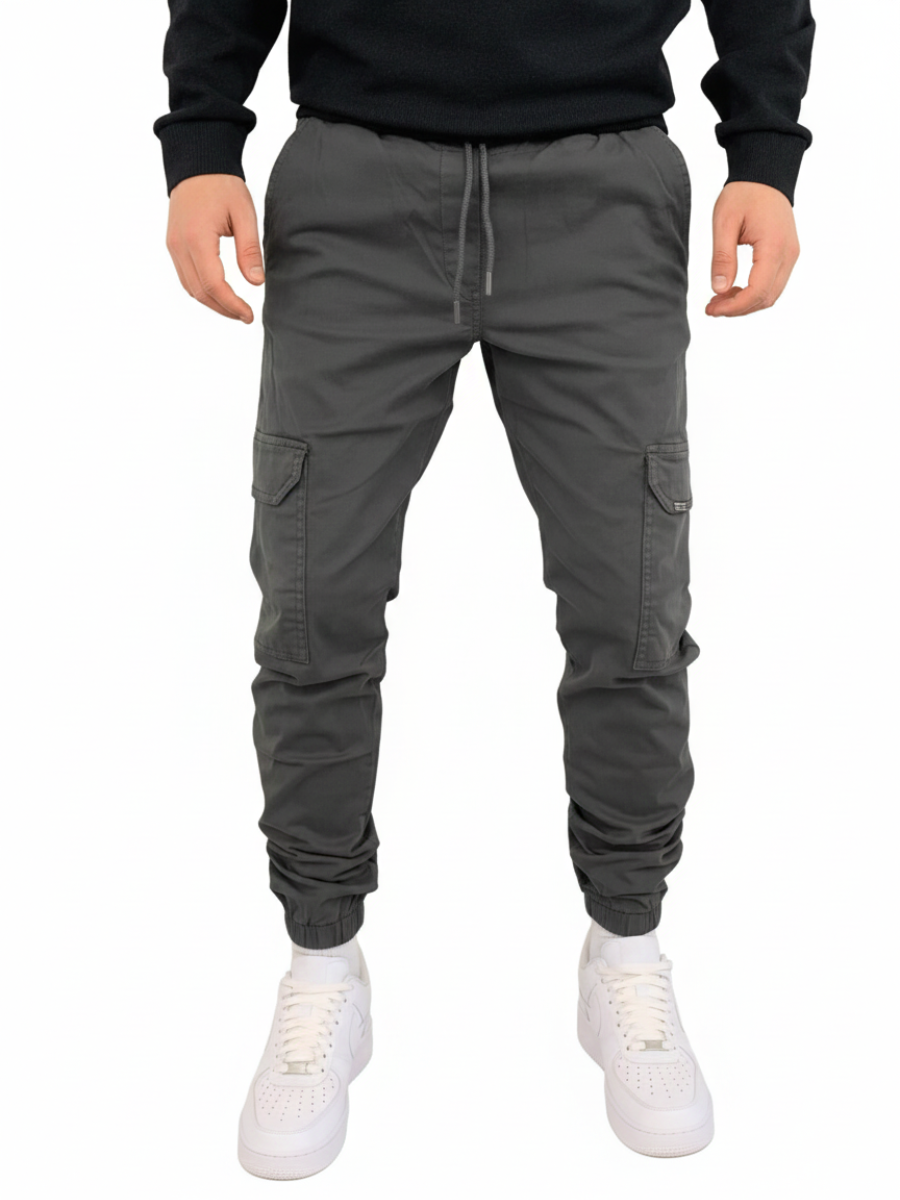 Pantaloni Cargo Casual Uomo con Tasche Utility