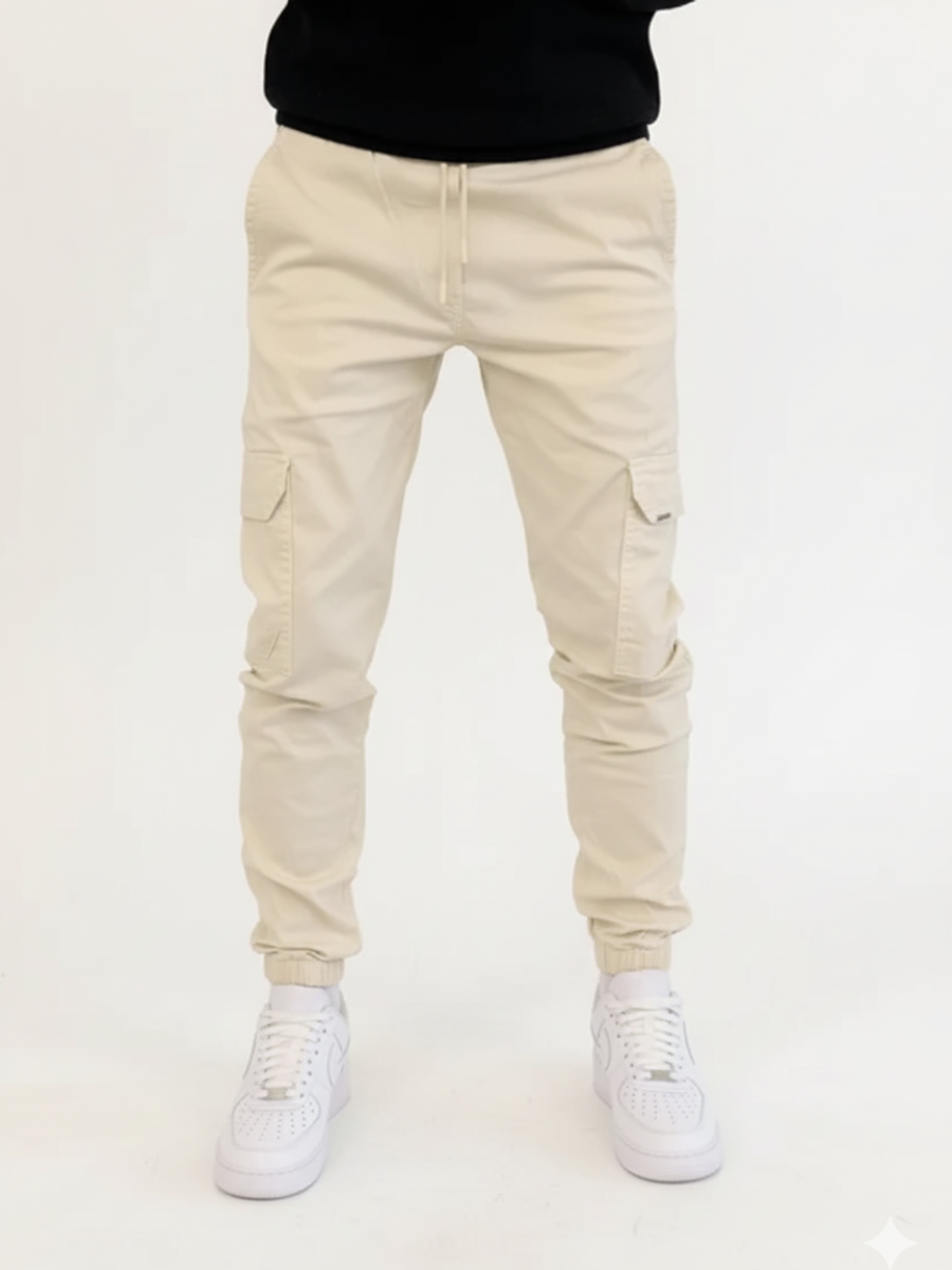Pantaloni Cargo Casual Uomo con Tasche Utility