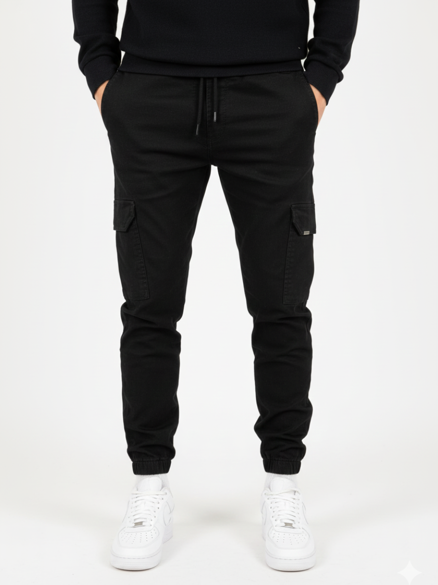 Pantaloni Cargo Casual Uomo con Tasche Utility