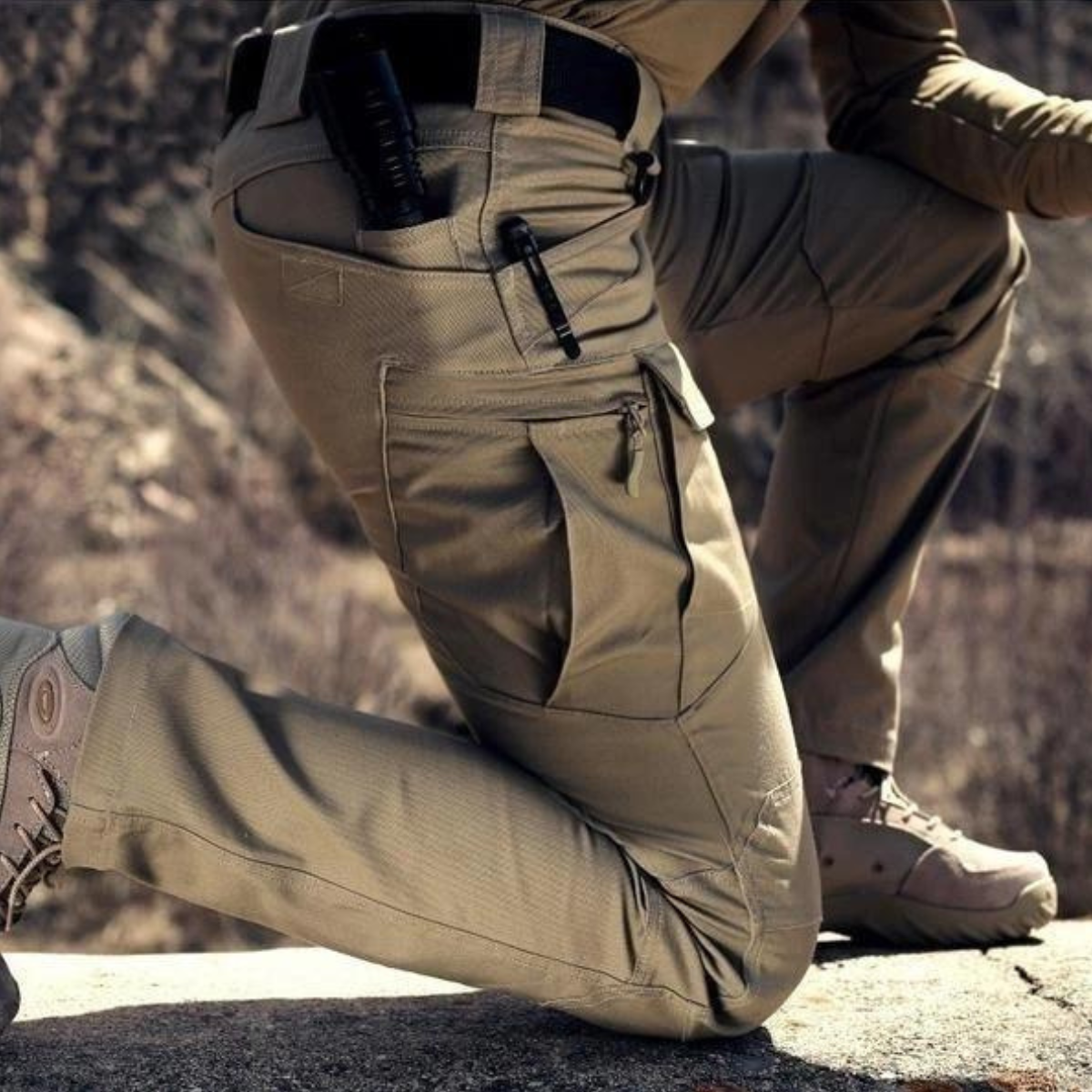Pantaloni Cargo Tattici Uomo con Tasche Utility