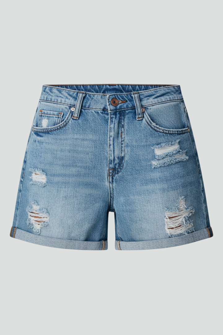 Charlotte | Pantaloncini Denim Donna Casual con Frange