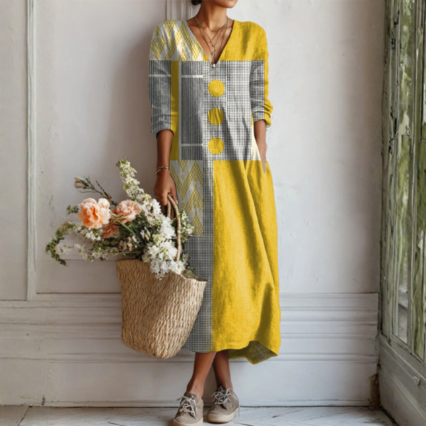 Abito in Lino Donna Casual Elegante