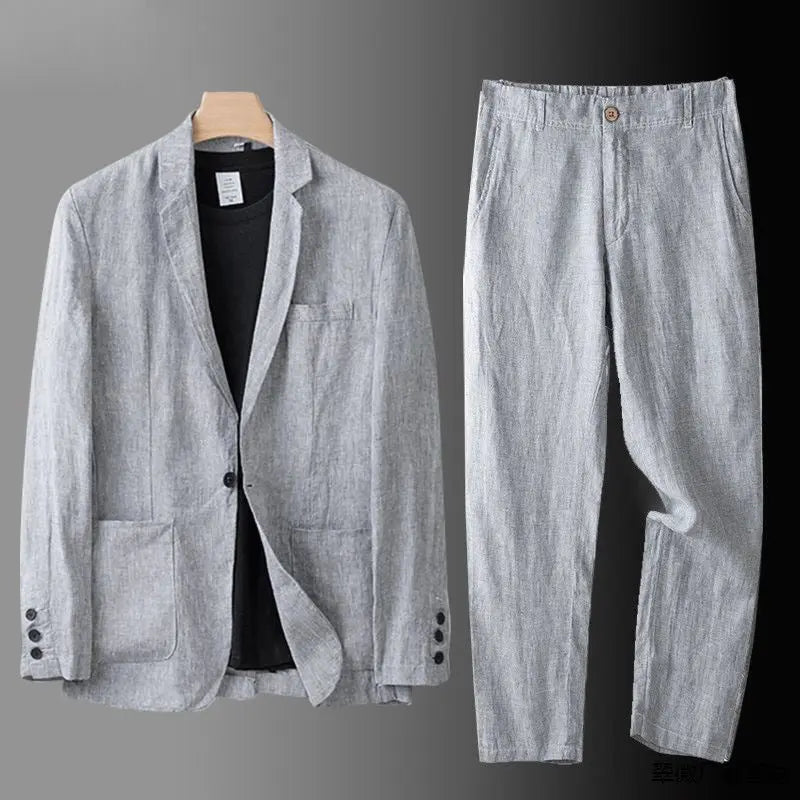 Completo Misto Lino con Rever Uomo | Smart Casual Raffinato