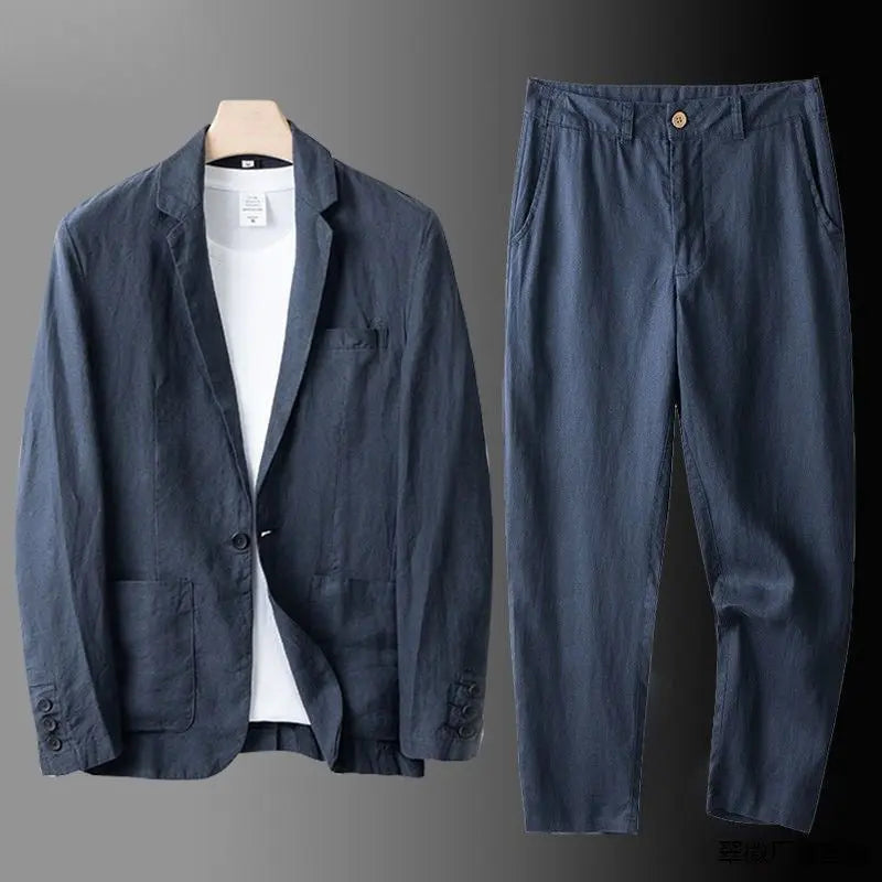 Completo Misto Lino con Rever Uomo | Smart Casual Raffinato