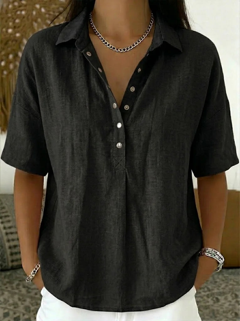 Quinley | Camicia Casual con Collo e Bottoni
