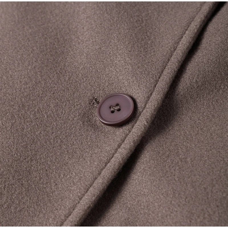 Cappotto Oversize Donna Doppiopetto – Giacca Elegante con Spalle Strutturate