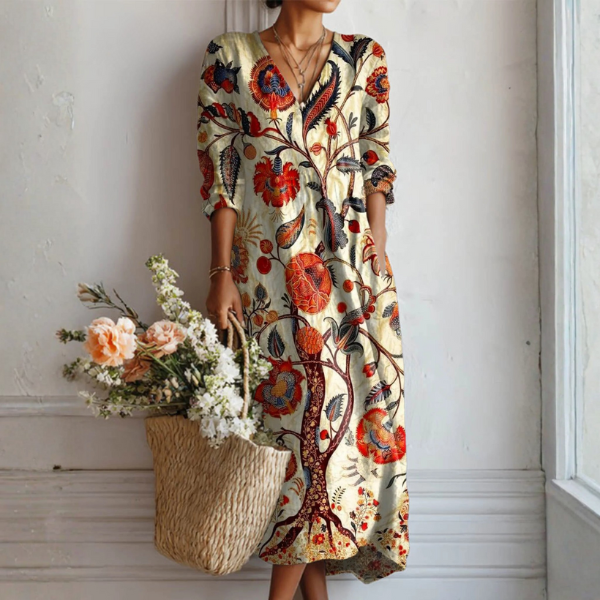 Abito Bohemien Floreale Donna Romantico