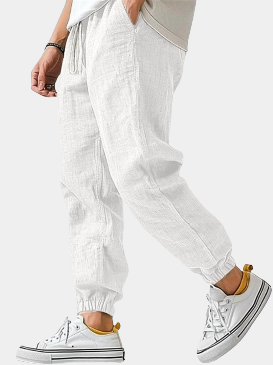 Jogger di Cotone e Lino Uomo