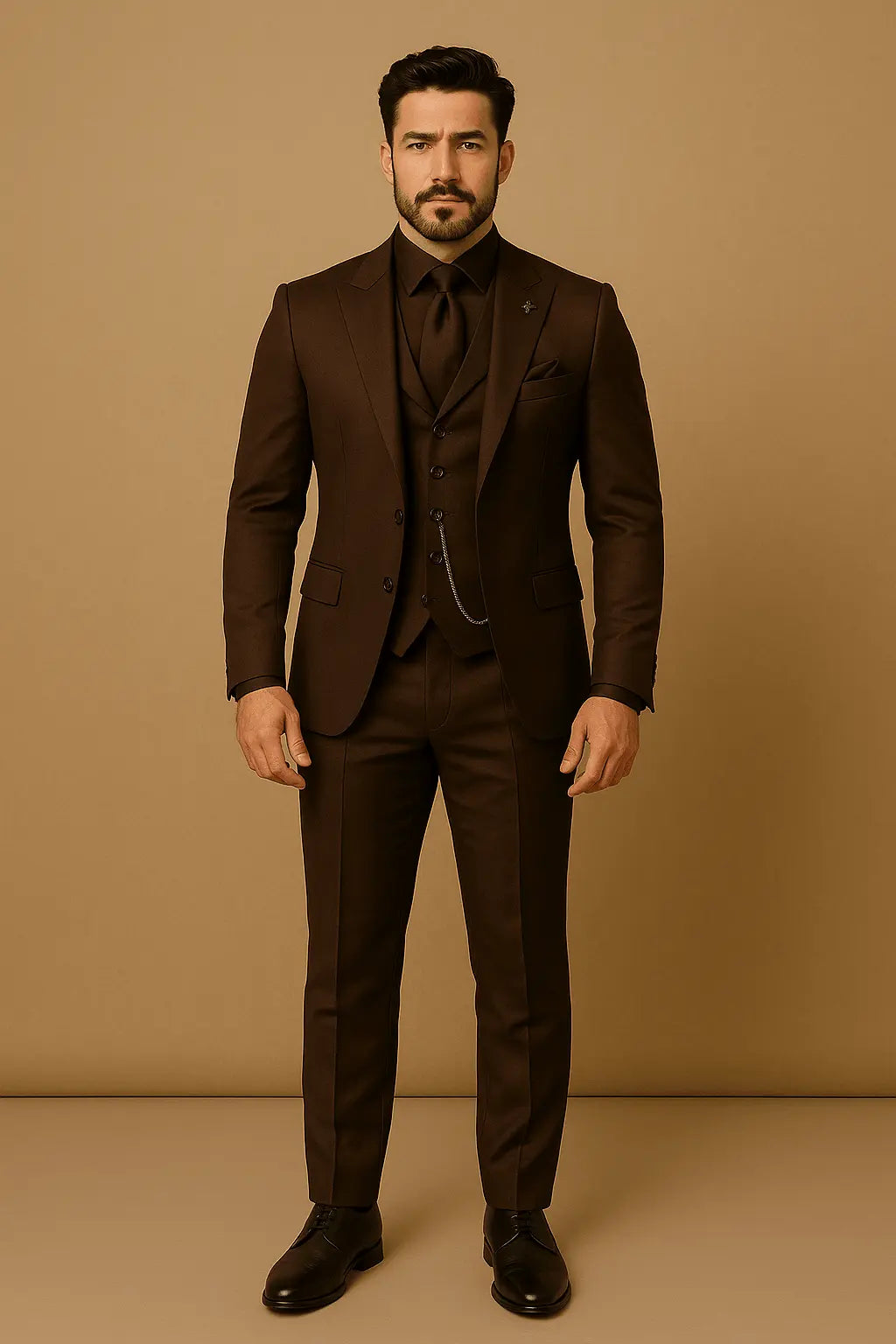 Completo Slim Fit Tre Pezzi con Gilet Uomo | Verde Elegante