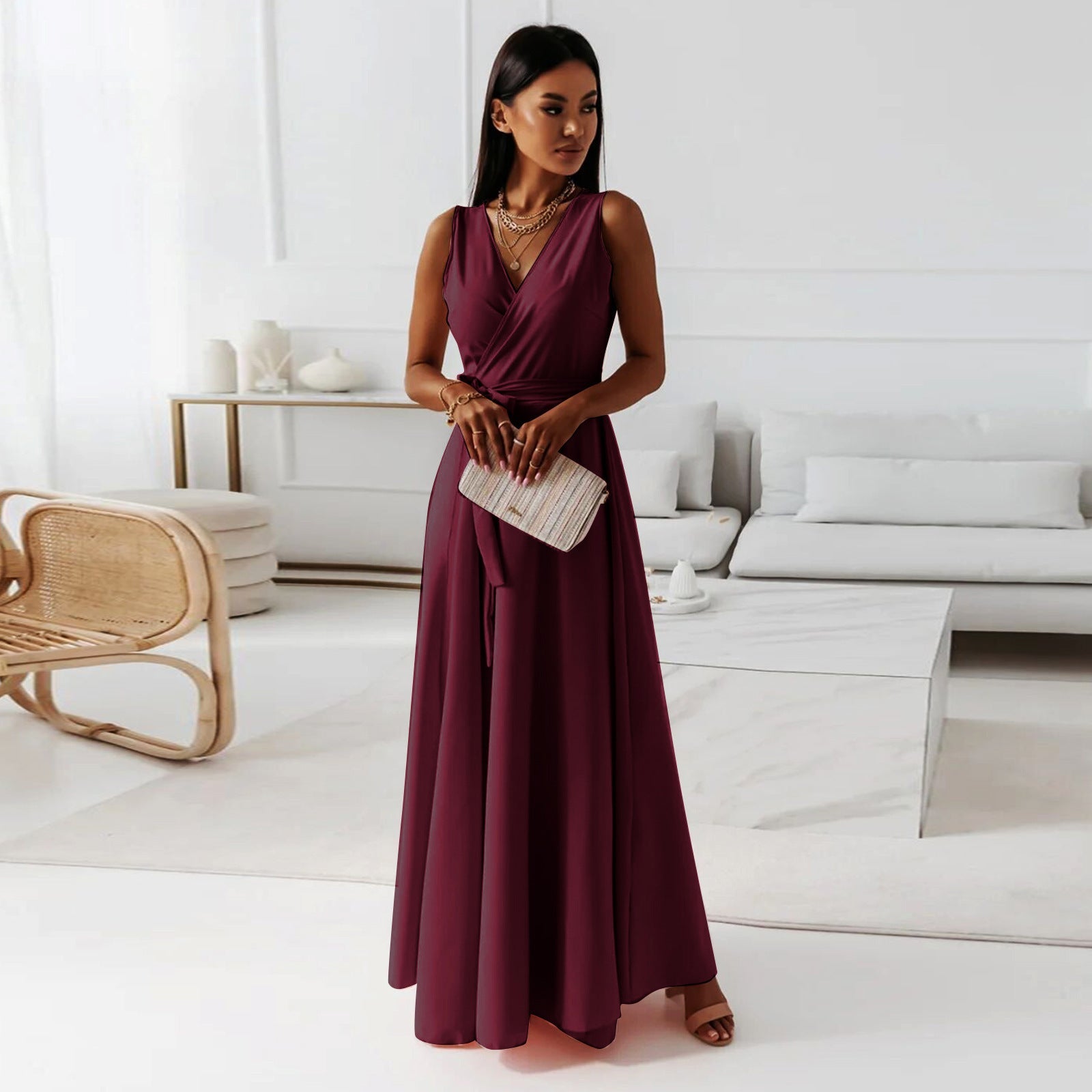 Hailey | Abito Maxi Avvolgente da Cerimonia