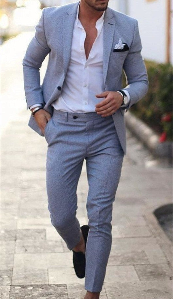 Abito in Lino Slim Fit Uomo | Due Pezzi Elegante Estivo