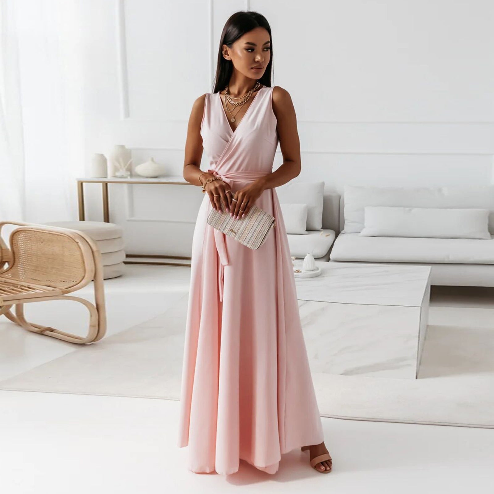 Hailey | Abito Maxi Avvolgente da Cerimonia