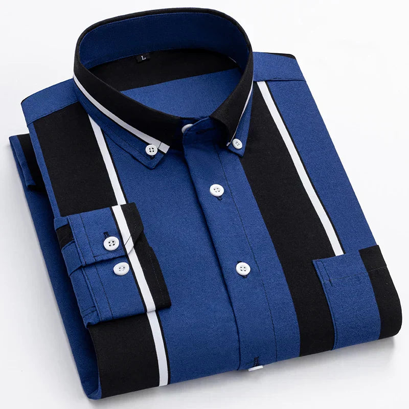 Simon™ | Camicia in Cotone Uomo Classica Raffinata