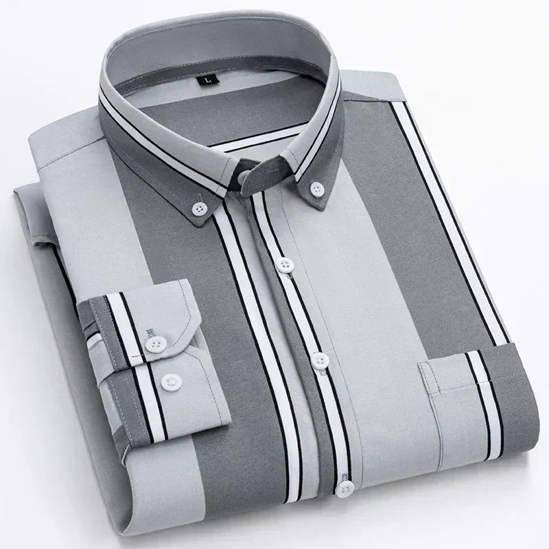 Simon™ | Camicia in Cotone Uomo Classica Raffinata