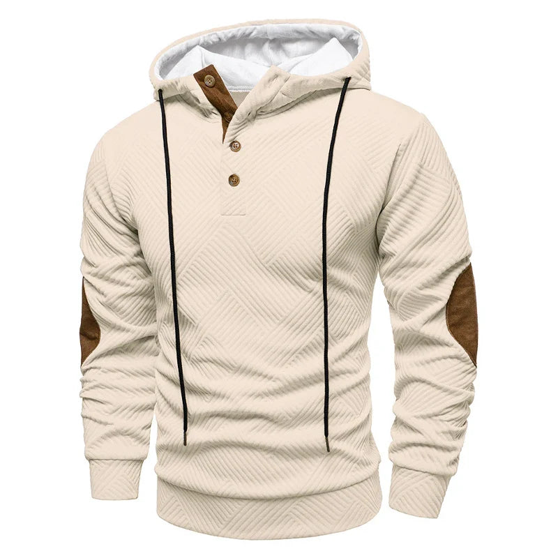 Maglione Uomo con Cappuccio e Bottoni – Comfort Moderno