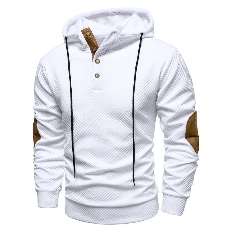 Maglione Uomo con Cappuccio e Bottoni – Comfort Moderno