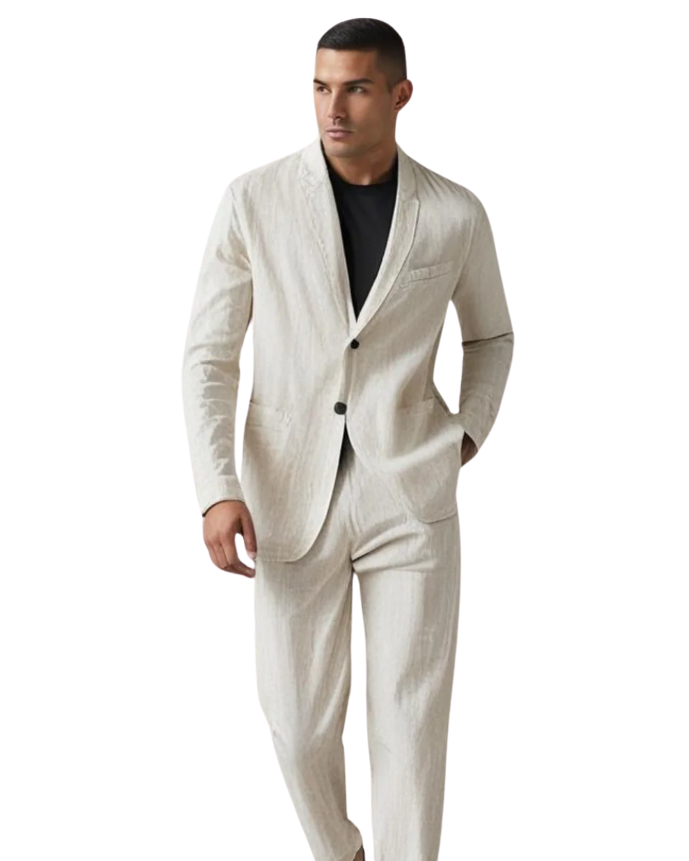 Set Uomo Cardigan con Bottoni e Pantaloni – Look Coordinato