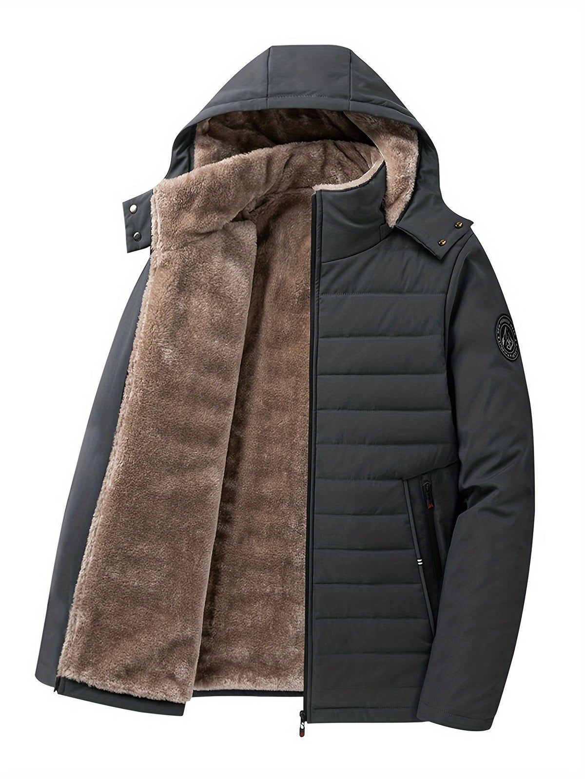 Cappotto Uomo con Cappuccio e Imbottitura – Stile Invernale