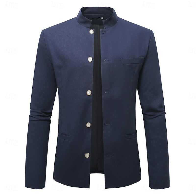 Giacca Uomo con Collo Mandarino – Eleganza Orientale Moderna