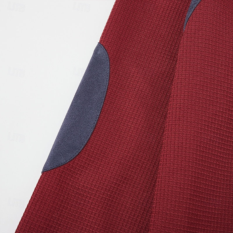 Pullover Uomo Texturizzato con Zip Corta – Vestibilità Robusta