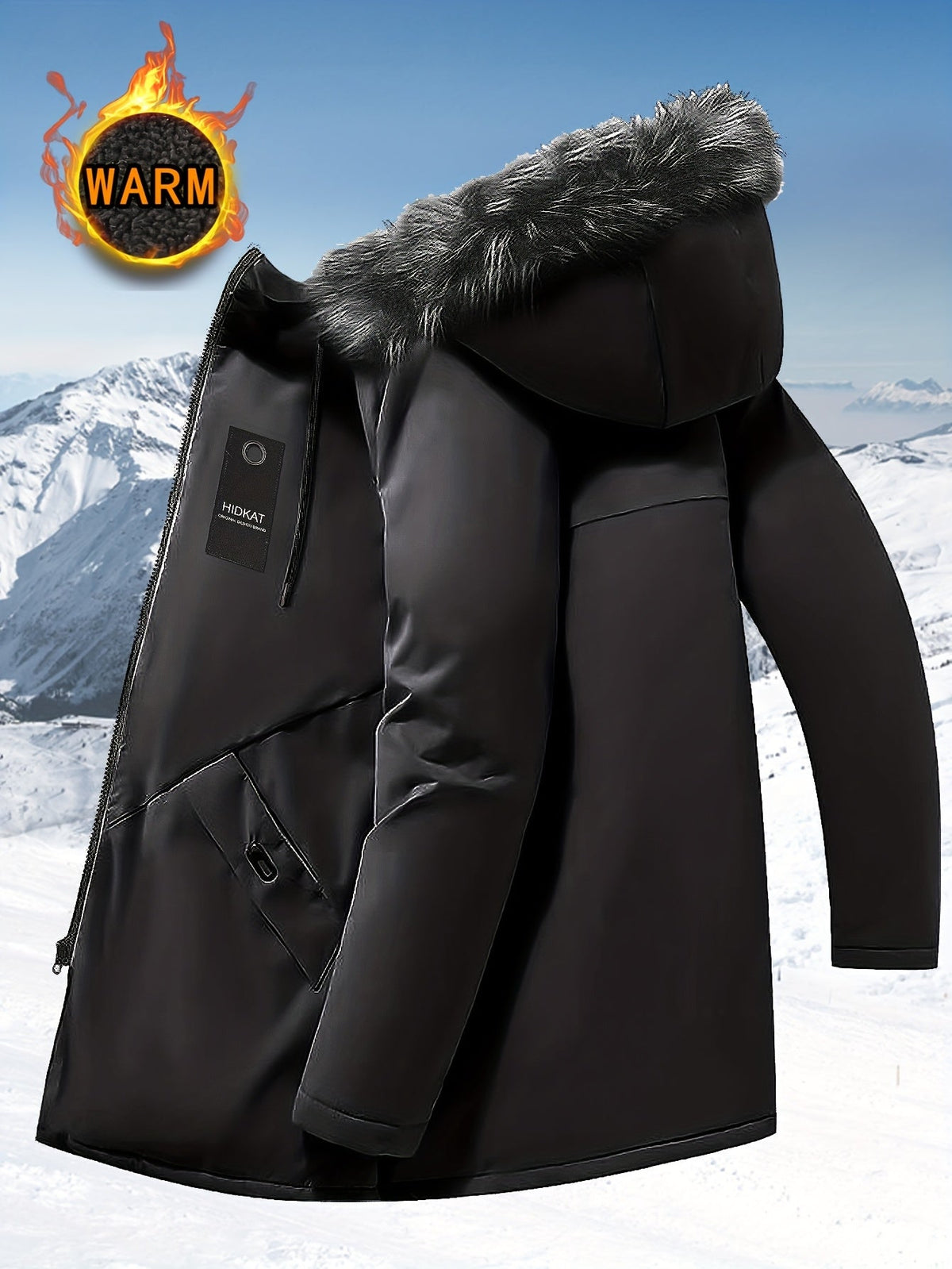 Parka Uomo Midi con Cappuccio – Protezione Invernale Urbana