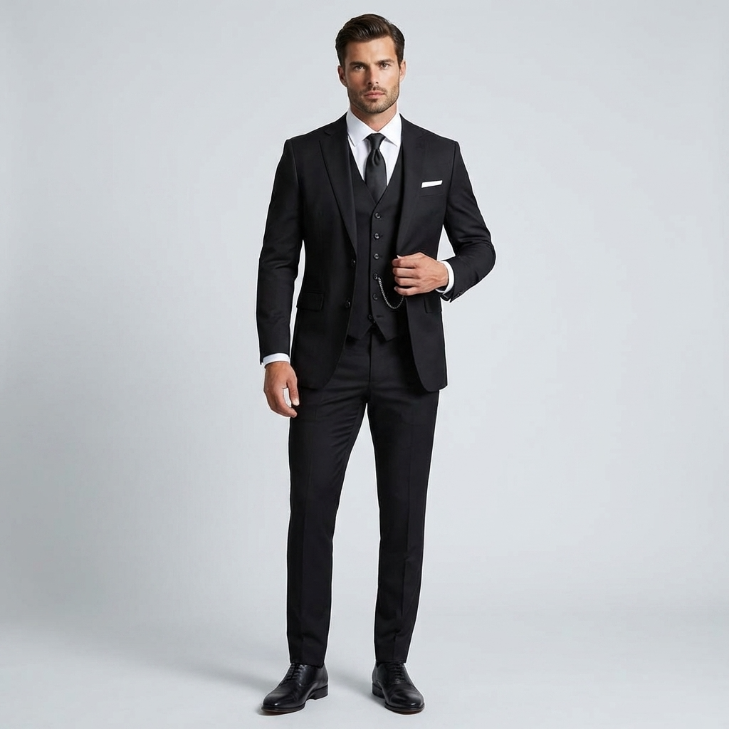 Abito Slim Fit Tre Pezzi Uomo | Completo Elegante Cerimonia
