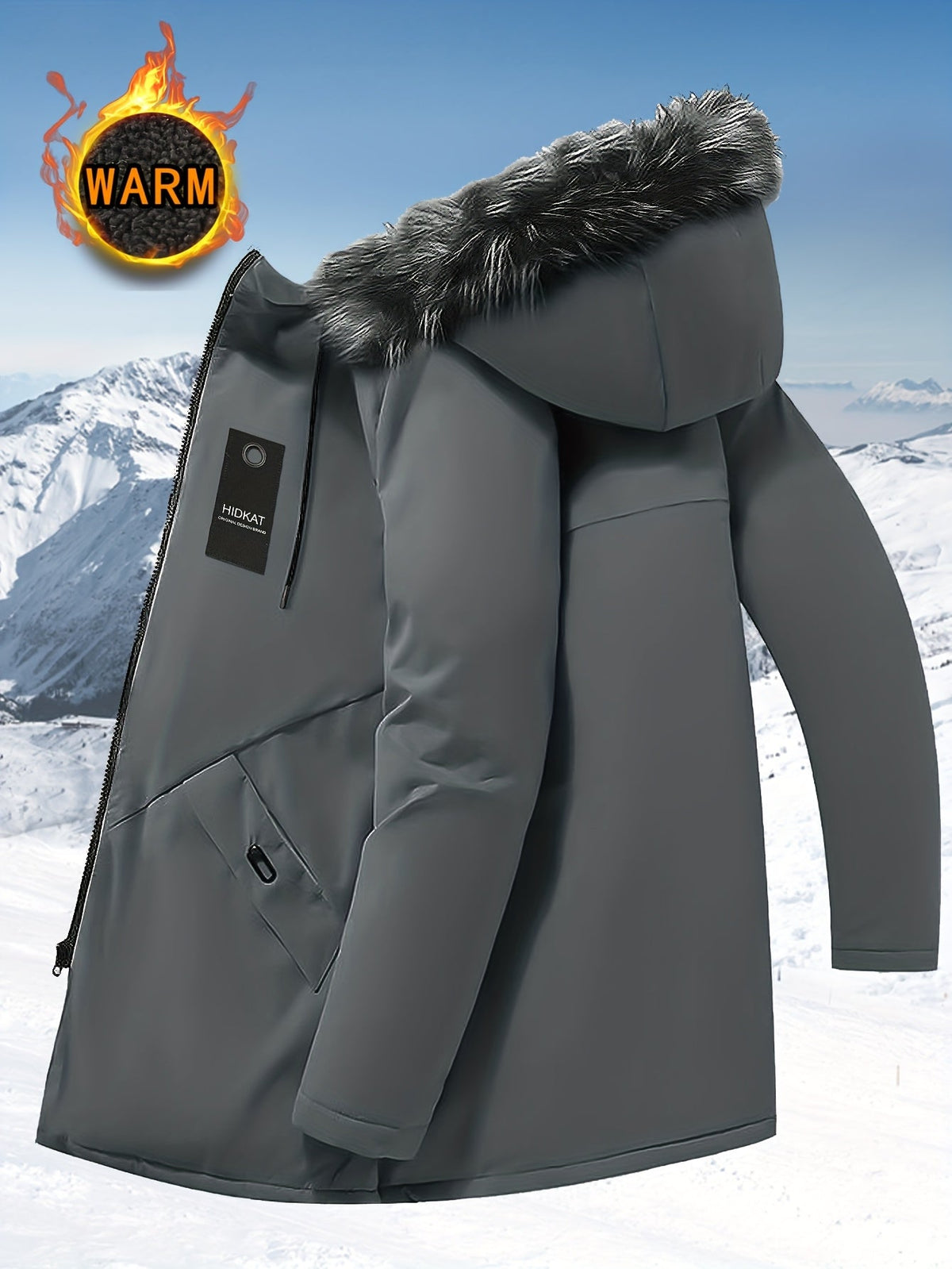Parka Uomo Midi con Cappuccio – Protezione Invernale Urbana