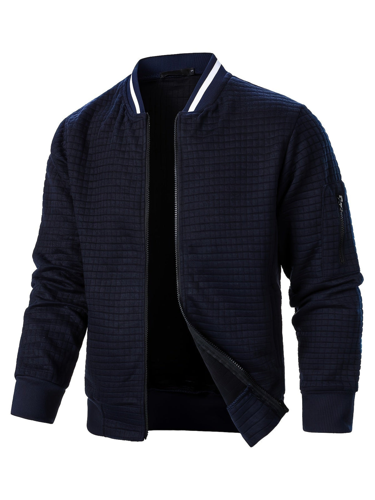 Giacca Uomo Texturizzata con Zip – Comfort e Stile Urbano