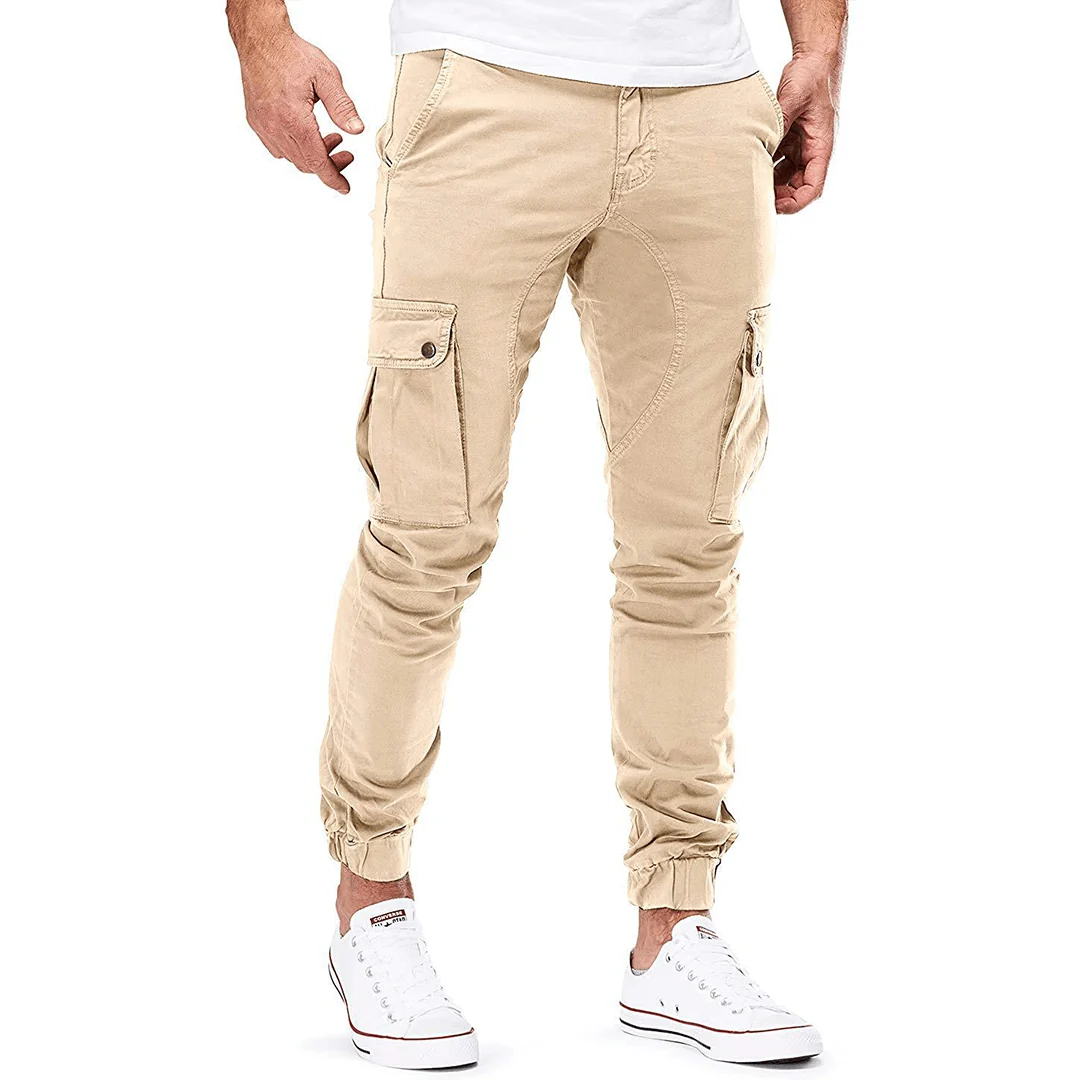 Pantaloni Cargo Slim Fit Uomo in Tessuto Elasticizzato