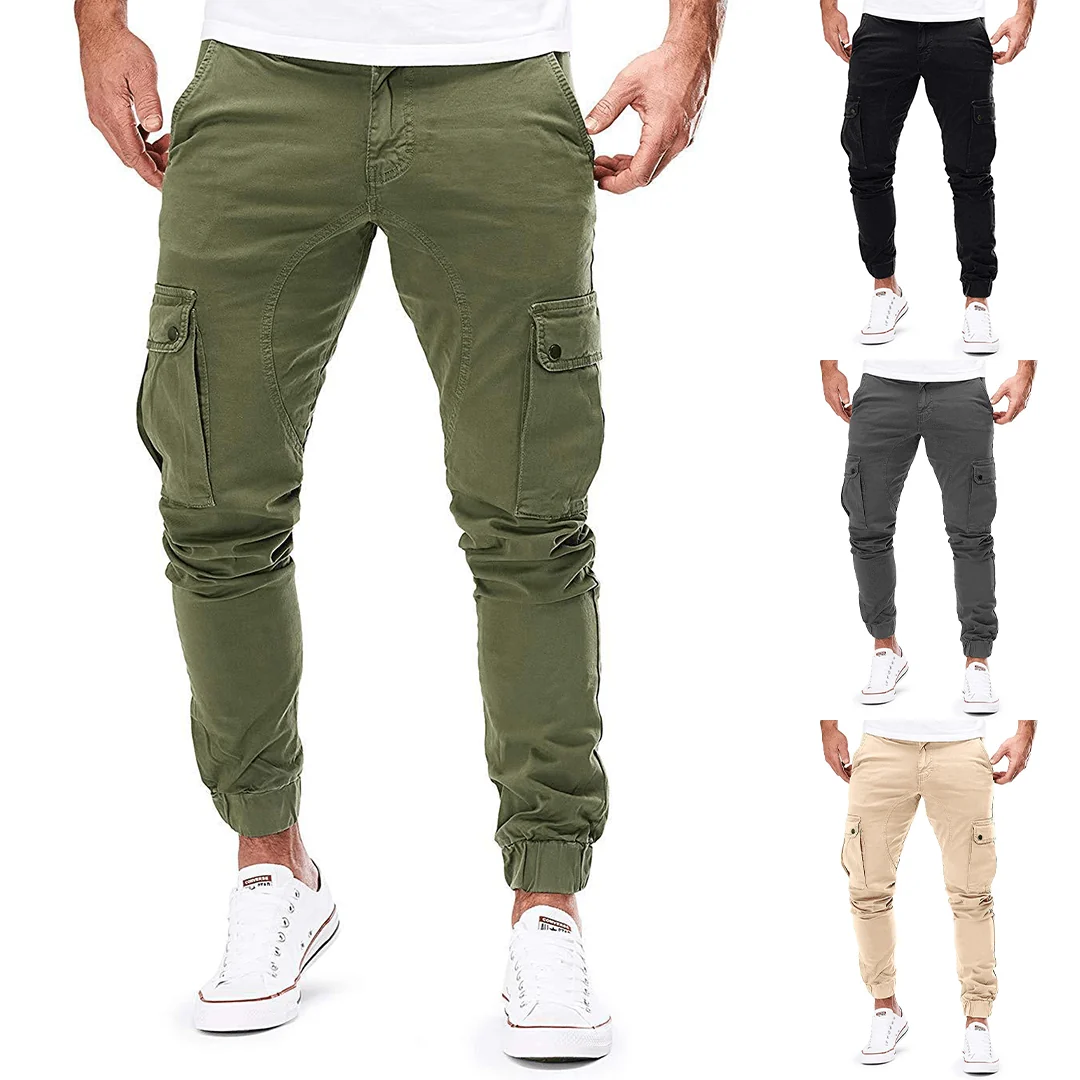 Pantaloni Cargo Slim Fit Uomo in Tessuto Elasticizzato