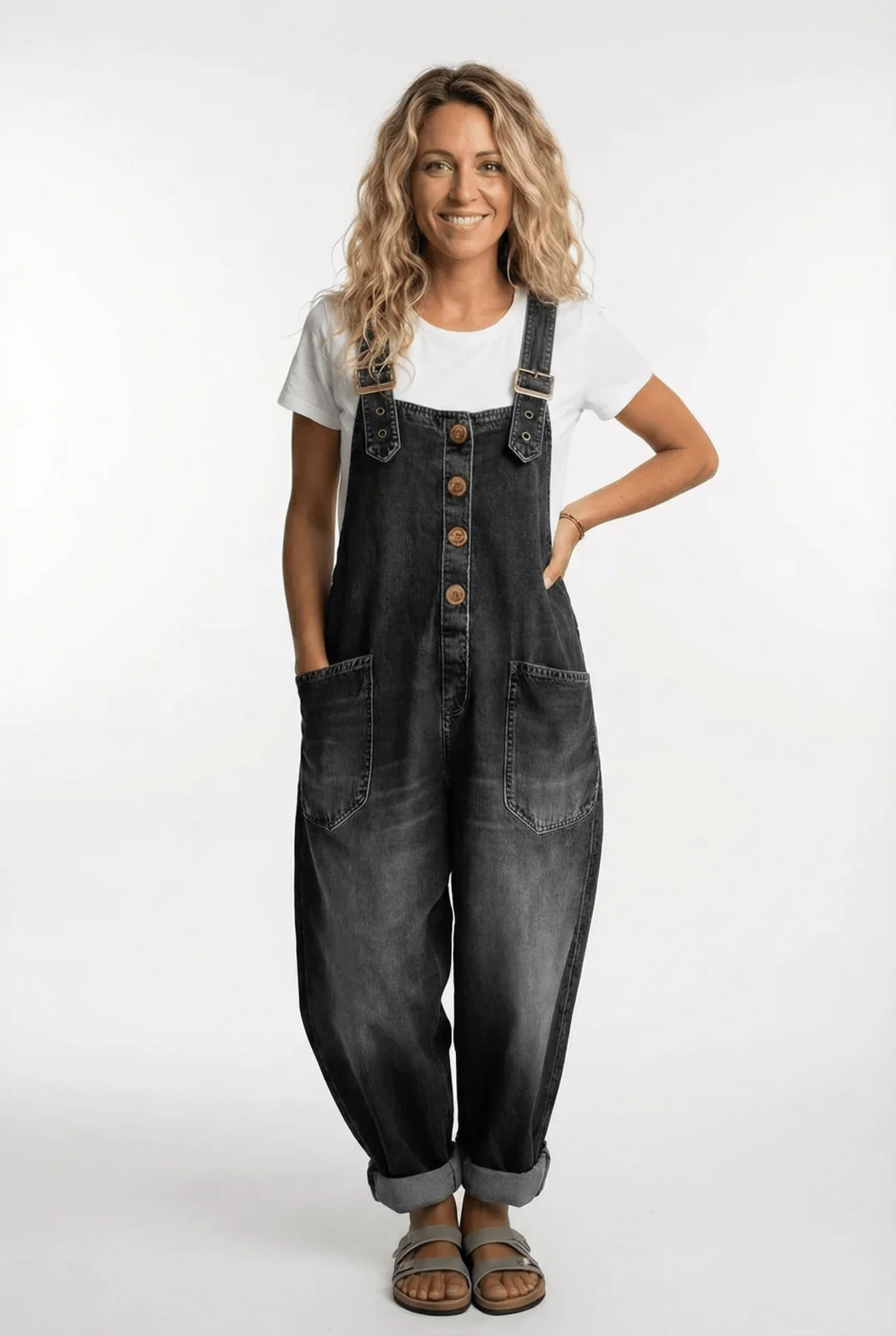 Salopette Denim Relaxed Fit Donna