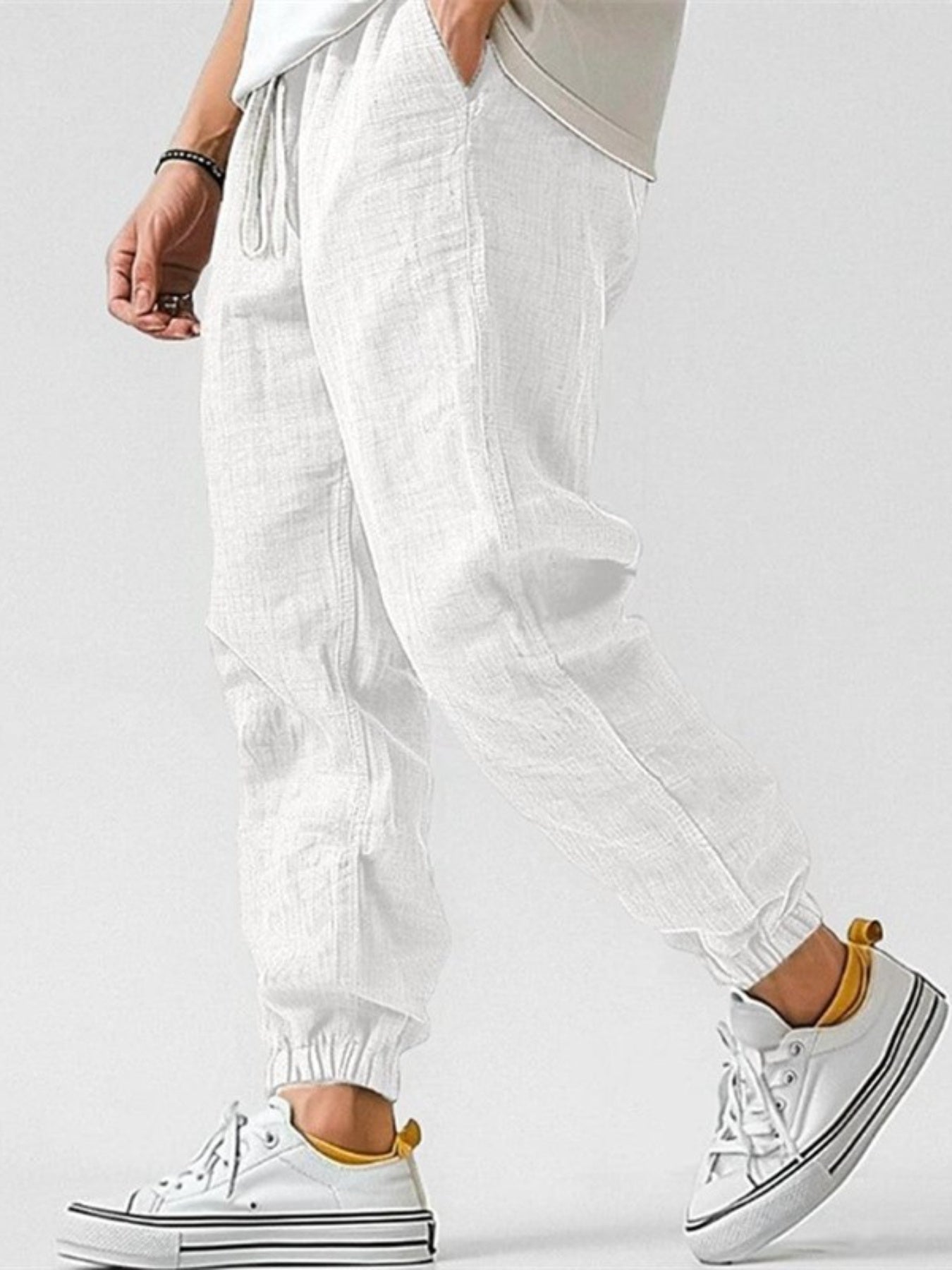Jogger di Cotone e Lino Uomo