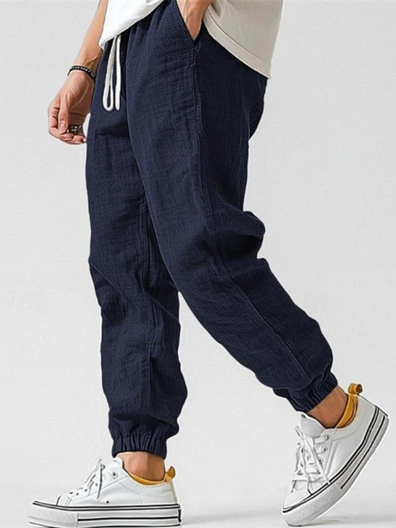 Jogger di Cotone e Lino Uomo