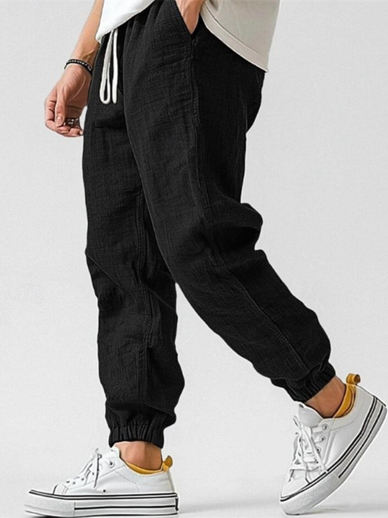 Jogger di Cotone e Lino Uomo