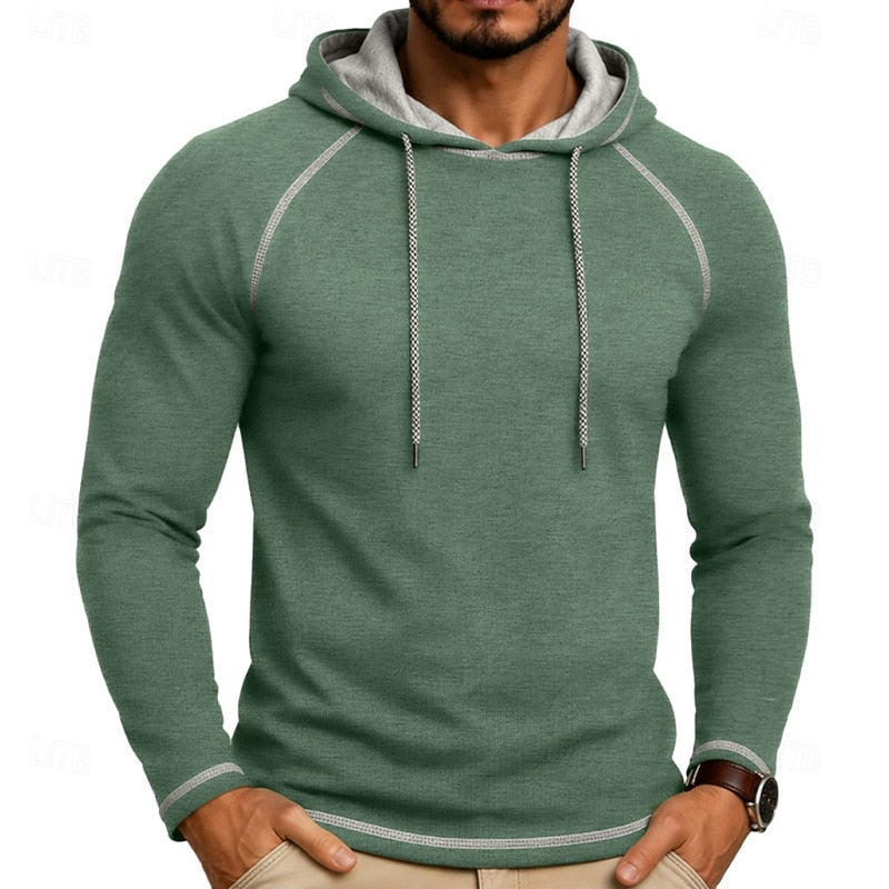 Felpa Uomo con Cappuccio Raglan – Stile Sportivo Casual