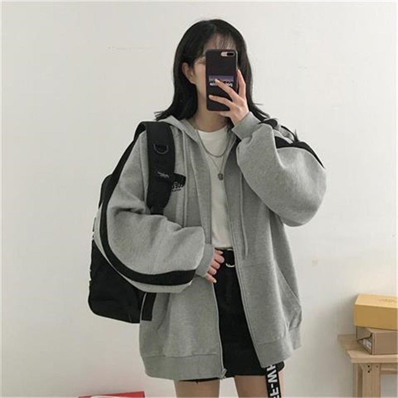 Giacca Donna Oversize con Cappuccio e Tasche – Stile Moderno e Confortevole