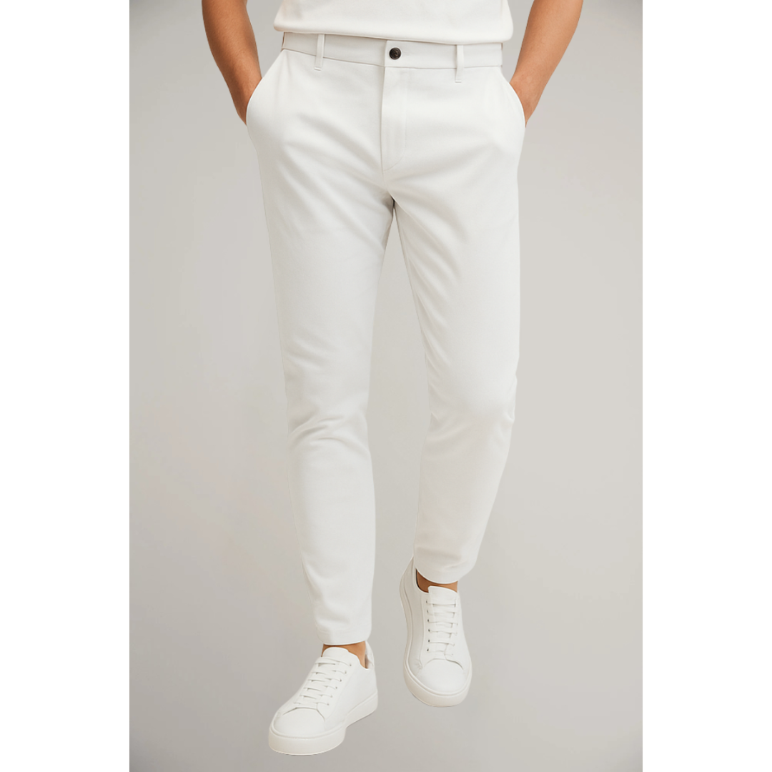 Pantaloni Uomo Smart Casual Sartoriali Slim Fit
