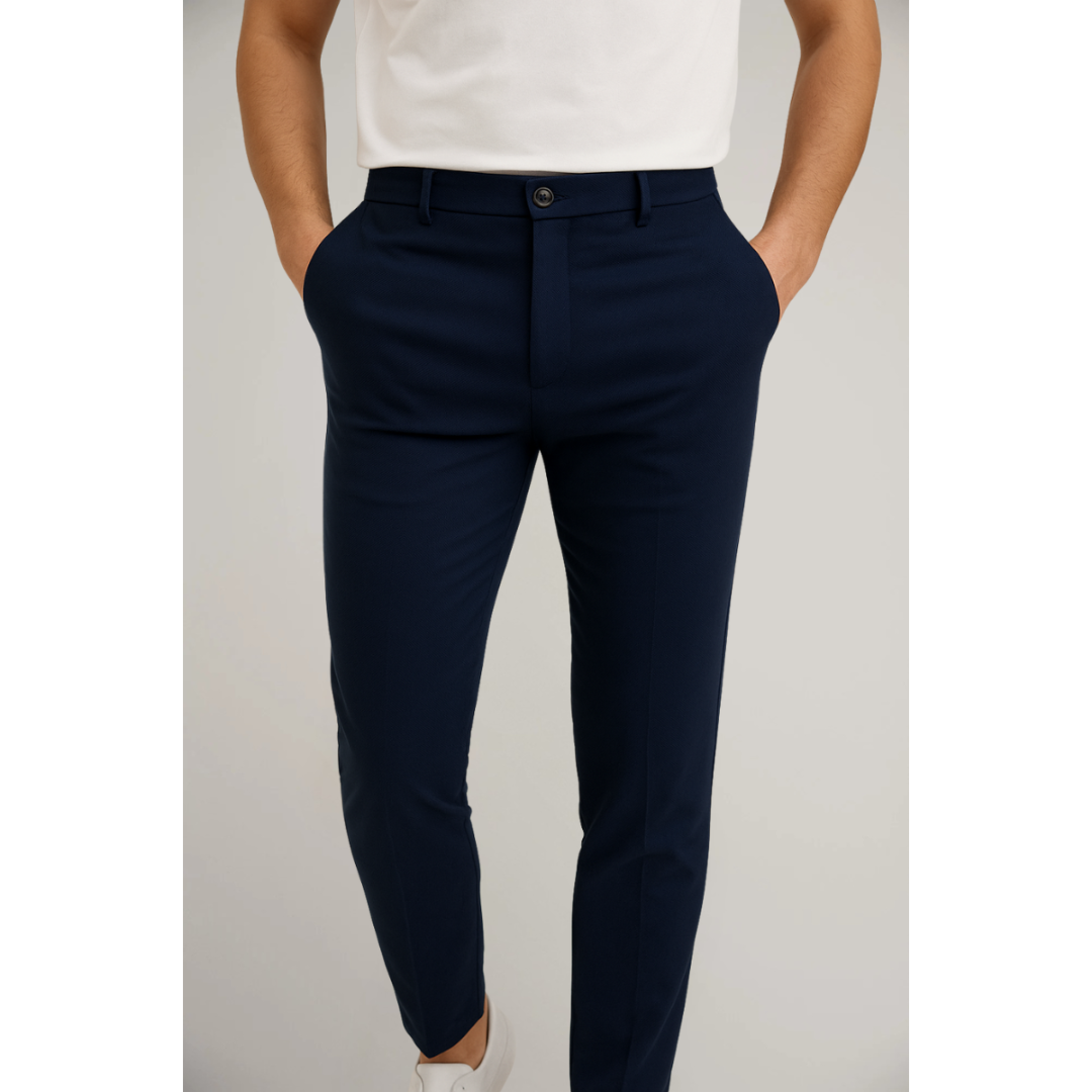 Pantaloni Uomo Smart Casual Sartoriali Slim Fit