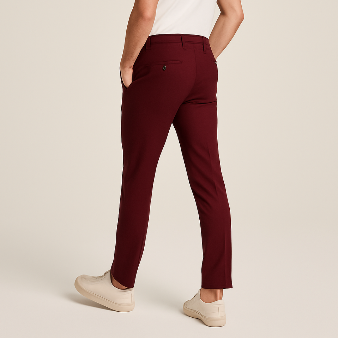Pantaloni Uomo Smart Casual Sartoriali Slim Fit