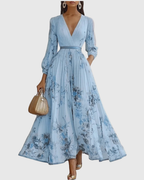 Rowella | Abito Maxi con Pieghe Donna Elegante Cerimonia
